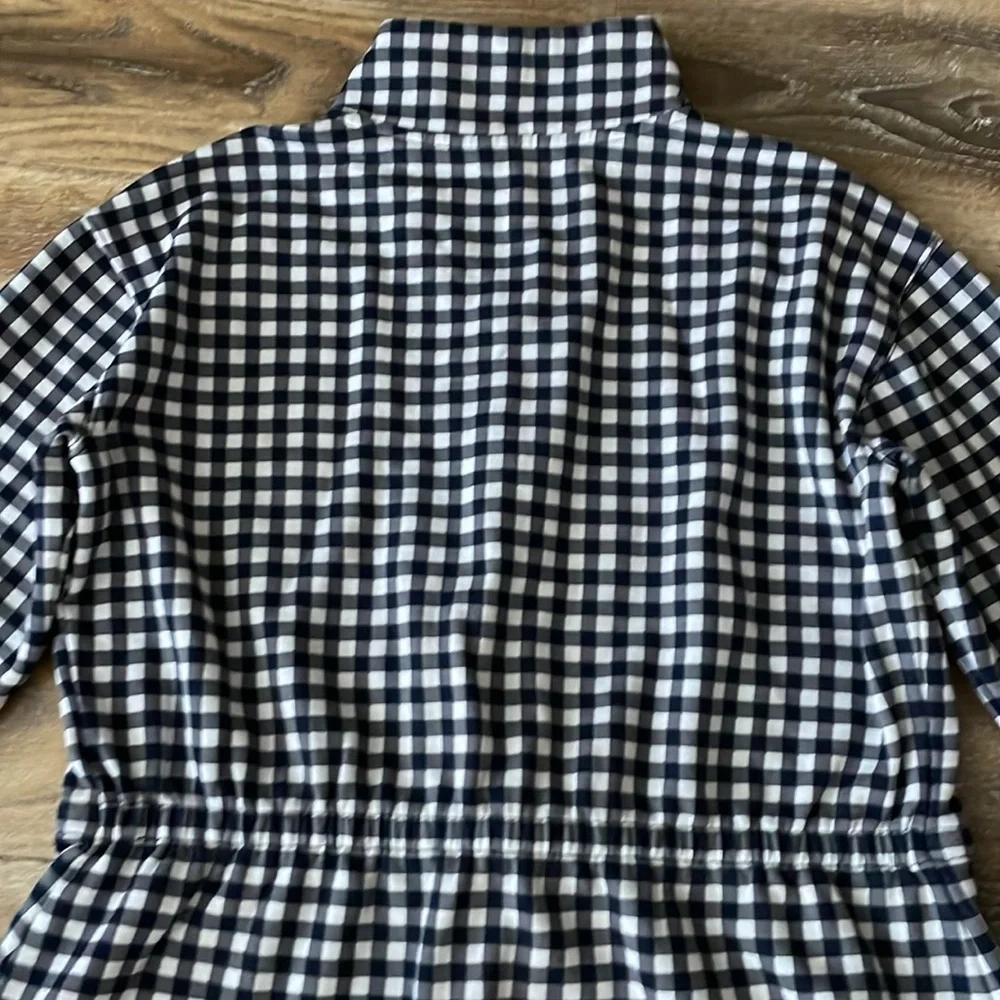 Draper James Activewear Gingham Cinch Waist Quarter-Zip - Picture 12 of 12